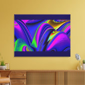 Summerrainboeg, Abstracte 3D Rainbowart Canvas Afdruk (Insitu (Woonkamer))