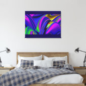 Summerrainboeg, Abstracte 3D Rainbowart Canvas Afdruk (Insitu (Slaapkamer))