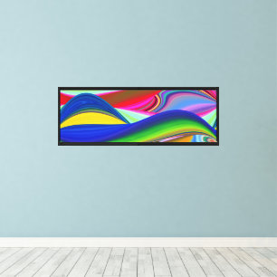 Summerrainboeg, Abstracte 3D Rainbowart Canvas Afdruk