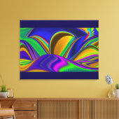 Summerrainboeg, Abstracte 3D Rainbowart Canvas Afdruk (Insitu (Woonkamer))