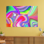 Summerrainboeg, Abstracte 3D Rainbowart Canvas Afdruk (Insitu (Woonkamer))