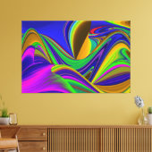 Summerrainboeg, Abstracte 3D Rainbowart Canvas Afdruk (Insitu (Woonkamer))