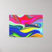 Summerrainboeg, Abstracte 3D Rainbowart Canvas Afdruk (Voorkant)