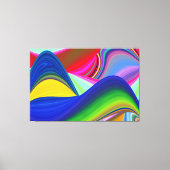 Summerrainboeg, Abstracte 3D Rainbowart Canvas Afdruk (Voorkant)
