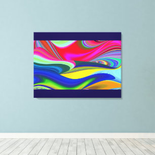 Summerrainboeg, Abstracte 3D Rainbowart Canvas Afdruk