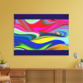 Summerrainboeg, Abstracte 3D Rainbowart Canvas Afdruk (Insitu (Woonkamer))