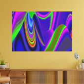 Summerrainboeg, Abstracte 3D Rainbowart Canvas Afdruk (Insitu (Woonkamer))