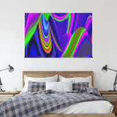 Summerrainboeg, Abstracte 3D Rainbowart Canvas Afdruk (Insitu (Slaapkamer))