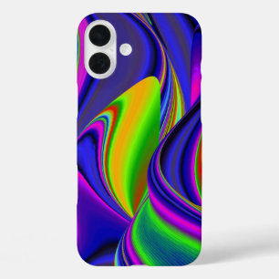 Summerrainboeg, Abstracte 3D Rainbowart iPhone 16 Plus Hoesje