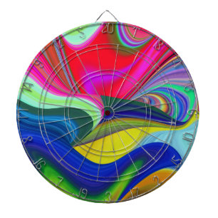 Summerrainboeg, Abstracte 3D Rainbowart Dartbord