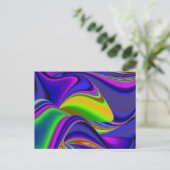Summerrainboeg, Abstracte 3D Rainbowart Feestdagenkaart (Staand voorkant)