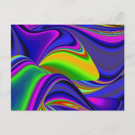 Summerrainboeg, Abstracte 3D Rainbowart Feestdagenkaart (Voorkant)