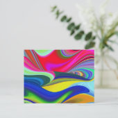 Summerrainboeg, Abstracte 3D Rainbowart Feestdagenkaart (Staand voorkant)
