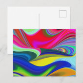 Summerrainboeg, Abstracte 3D Rainbowart Feestdagenkaart (Voorkant / Achterkant)