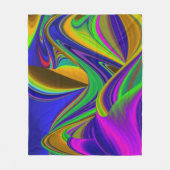 Summerrainboeg, Abstracte 3D Rainbowart Fleece Deken (Voorkant)