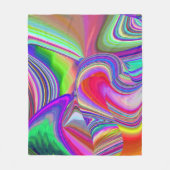 Summerrainboeg, Abstracte 3D Rainbowart Fleece Deken (Voorkant)