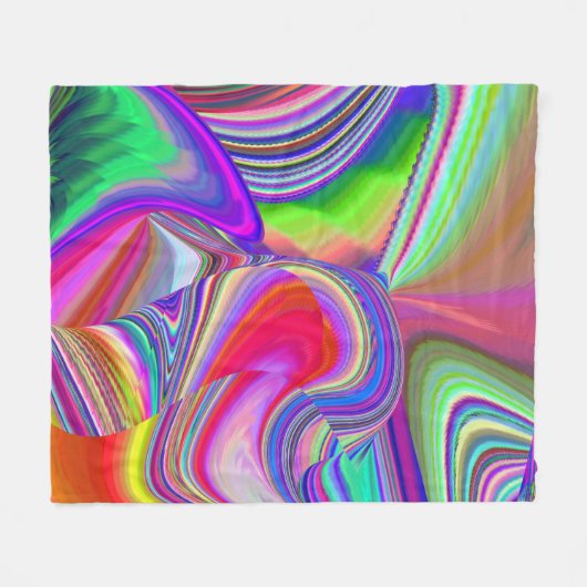 Summerrainboeg, Abstracte 3D Rainbowart Fleece Deken (Voorkant (Horizontaal))