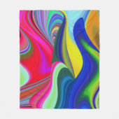 Summerrainboeg, Abstracte 3D Rainbowart Fleece Deken (Voorkant)