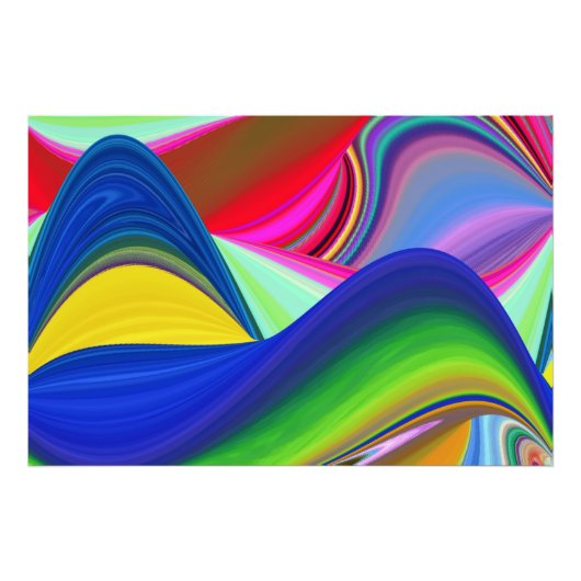 Summerrainboeg, Abstracte 3D Rainbowart Foto Afdruk (Voorkant)