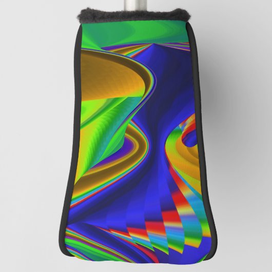 Summerrainboeg, Abstracte 3D Rainbowart Golfheadcover (Draai 90)