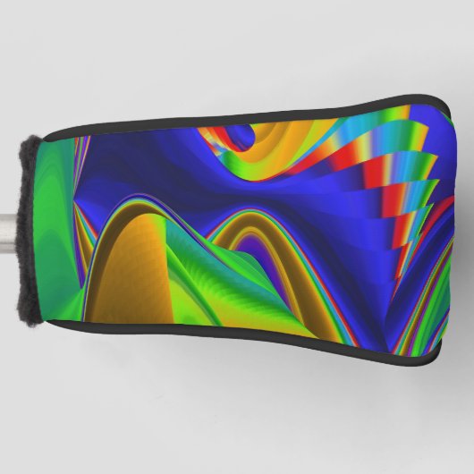 Summerrainboeg, Abstracte 3D Rainbowart Golfheadcover (Voorkant)
