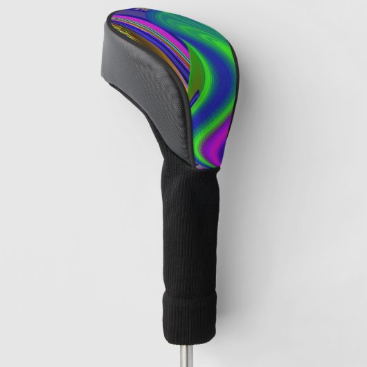 Summerrainboeg, Abstracte 3D Rainbowart Golfheadcover (Schuin)