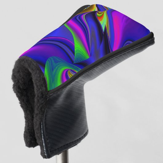Summerrainboeg, Abstracte 3D Rainbowart Golfheadcover (3/4 voorkant)