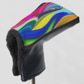 Summerrainboeg, Abstracte 3D Rainbowart Golfheadcover (3/4 voorkant)