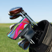 Summerrainboeg, Abstracte 3D Rainbowart Golfheadcover (Insitu)