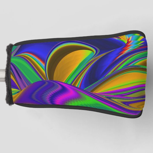 Summerrainboeg, Abstracte 3D Rainbowart Golfheadcover (Voorkant)