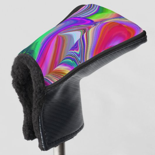 Summerrainboeg, Abstracte 3D Rainbowart Golfheadcover (3/4 voorkant)