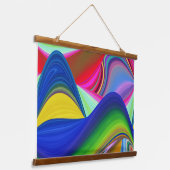 Summerrainboeg, Abstracte 3D Rainbowart Hangend Wandkleed (Gebogen)