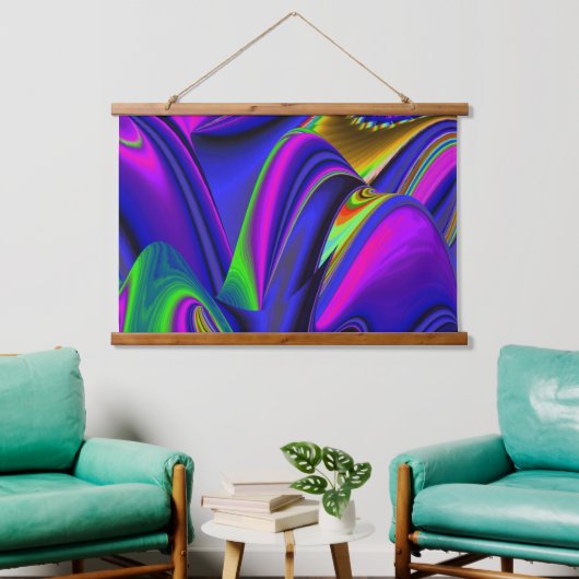 Summerrainboeg, Abstracte 3D Rainbowart Hangend Wandkleed (Woonkamer)