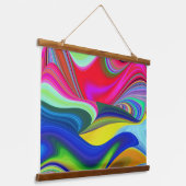 Summerrainboeg, Abstracte 3D Rainbowart Hangend Wandkleed (Gebogen)