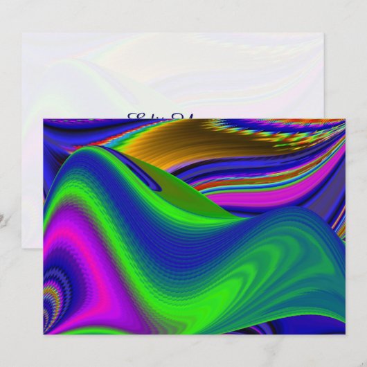 Summerrainboeg, Abstracte 3D Rainbowart Kaart (Voorkant / Achterkant)