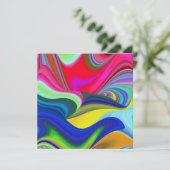 Summerrainboeg, Abstracte 3D Rainbowart Kaart (Staand voorkant)