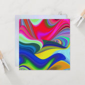 Summerrainboeg, Abstracte 3D Rainbowart Kaart (Voorkant / Achterkant in situ)