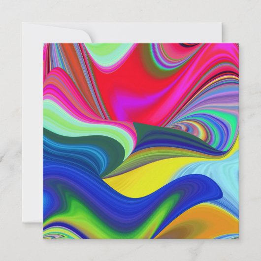 Summerrainboeg, Abstracte 3D Rainbowart Kaart (Voorkant)