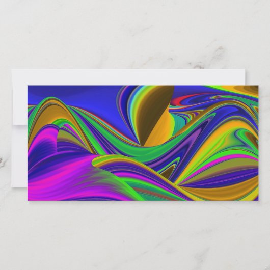 Summerrainboeg, Abstracte 3D Rainbowart Kaart (Voorkant)