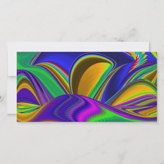 Summerrainboeg, Abstracte 3D Rainbowart Kaart (Voorkant)