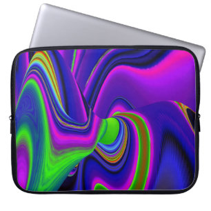 Summerrainboeg, Abstracte 3D Rainbowart Laptop Sleeve