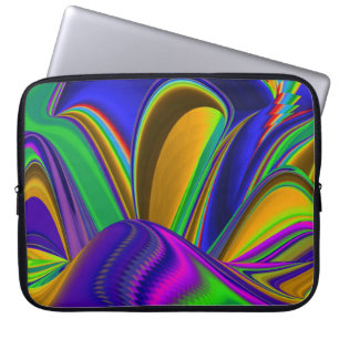 Summerrainboeg, Abstracte 3D Rainbowart Laptop Sleeve