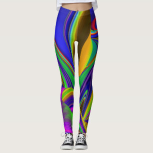 Summerrainboeg, Abstracte 3D Rainbowart Leggings