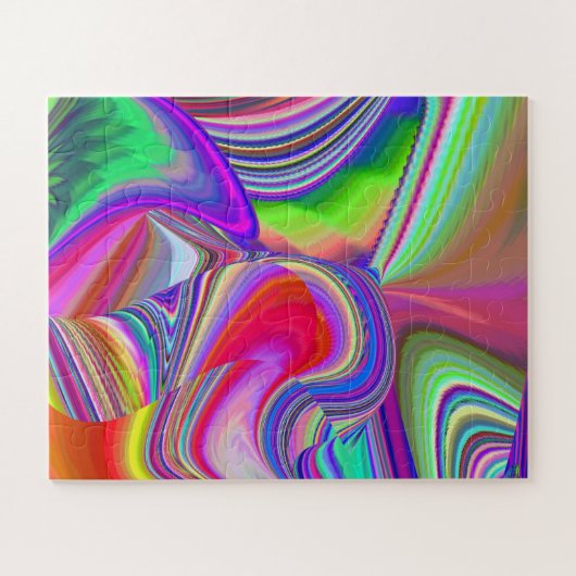 Summerrainboeg, Abstracte 3D Rainbowart Legpuzzel (Horizontaal)