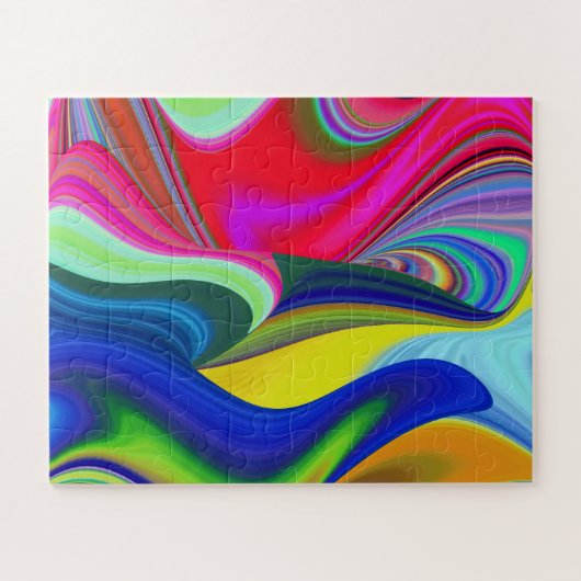 Summerrainboeg, Abstracte 3D Rainbowart Legpuzzel (Horizontaal)