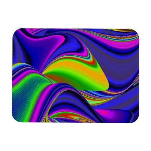 Summerrainboeg, Abstracte 3D Rainbowart Magneet (Horizontaal)