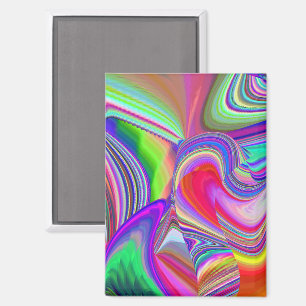 Summerrainboeg, Abstracte 3D Rainbowart Magneet