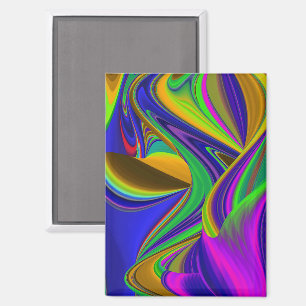 Summerrainboeg, Abstracte 3D Rainbowart Magneet