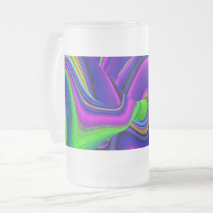 Summerrainboeg, Abstracte 3D Rainbowart Matglas Bierpul