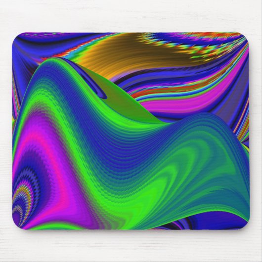 Summerrainboeg, Abstracte 3D Rainbowart Muismat (Voorkant)